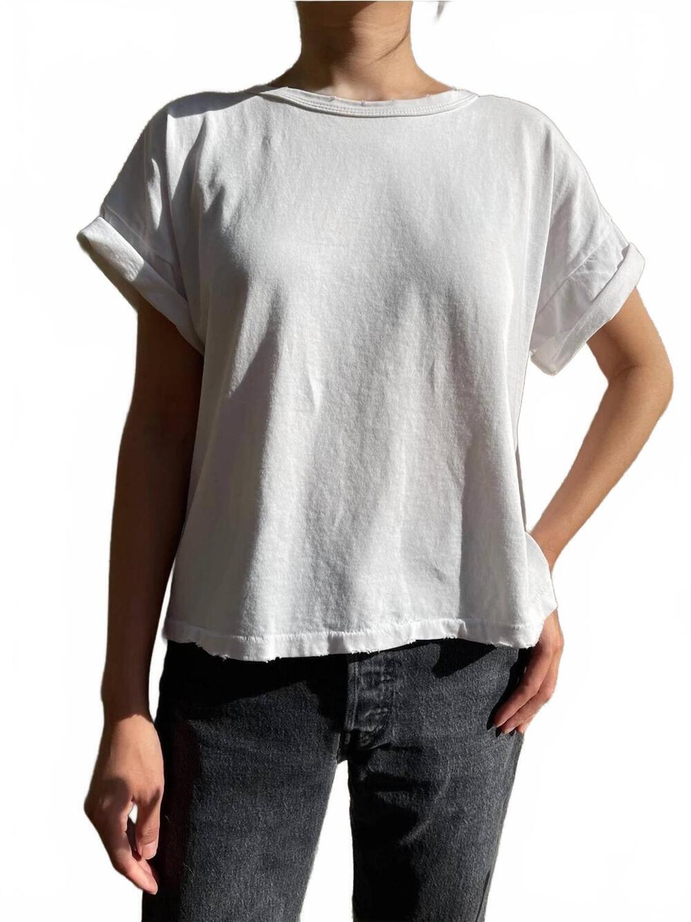 NEW LE BON SHOPPE vintage fille tee in clean white